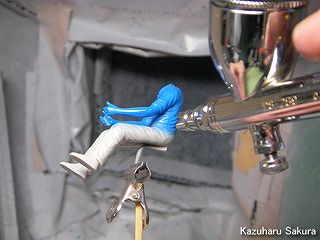 1/24 '12スバル・サンバートラック 製作記 ～ ドライバーフィギュアをブルーで塗装